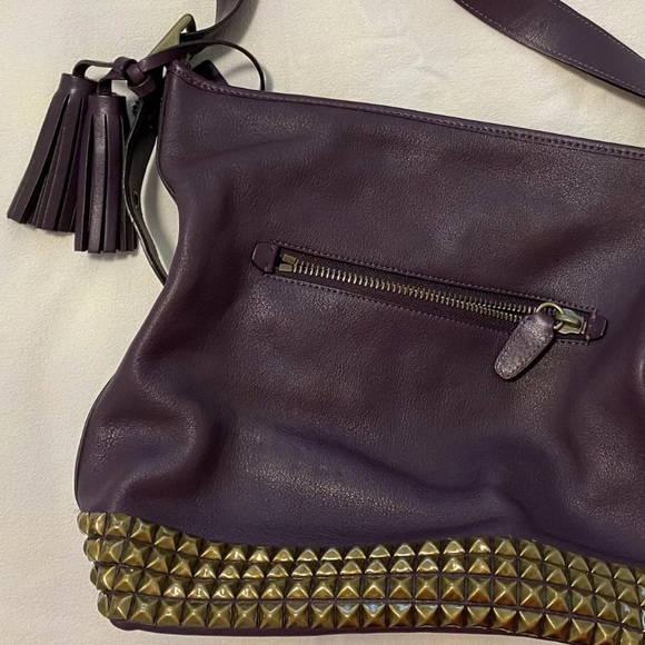 Coach Legacy Purple Leather Studded Archival Duffel Shoulder Bag 26413 - Picture 5 of 5